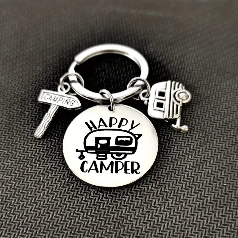 Happy Camper Keychain