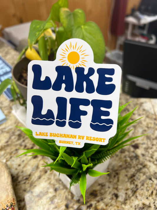 Lake Life Lake Buchanan Sticker
