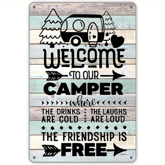 Welcome to Our Camper Wooden Hanging Wall Art (Version 2)