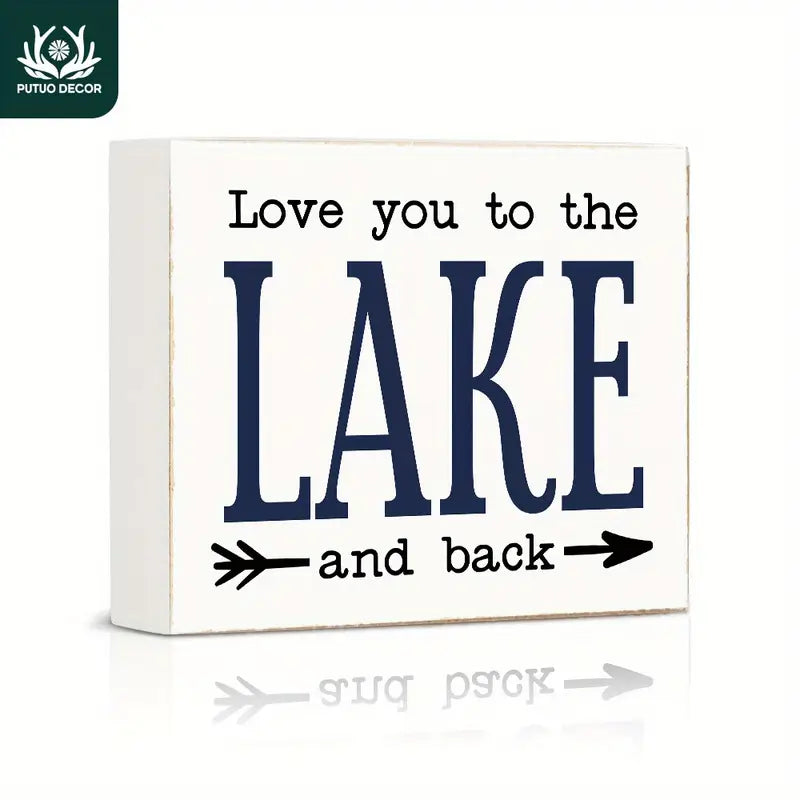Love You to the Lake and Back Wooden Wall Art