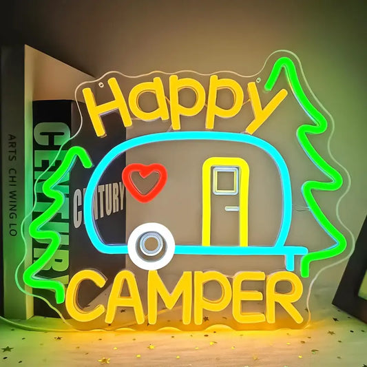 Happy Camper RV Neon Sign
