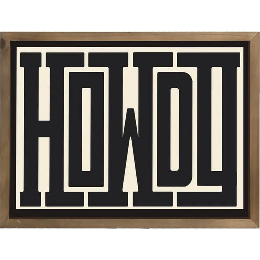 Howdy Hanging Wooden Wall Art