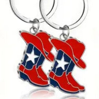 Cowboy Hat on Cowboy Boot Keychain