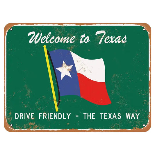 Welcome to Texas Metal Wall Art