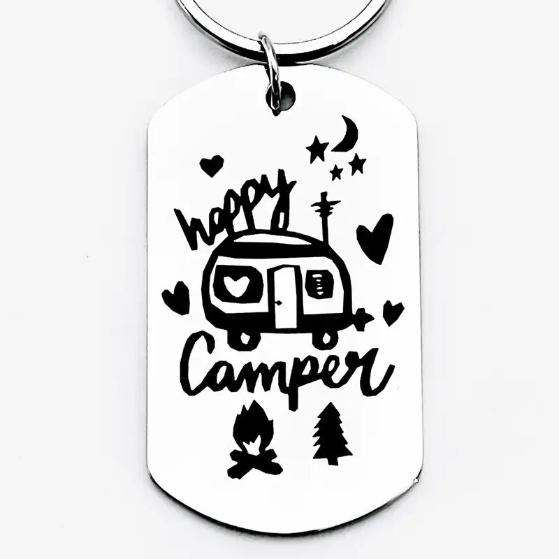 Happy Camper Keychain